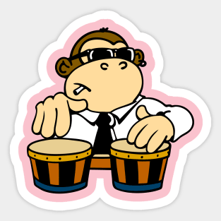 Cool Bongo Monkey Sticker